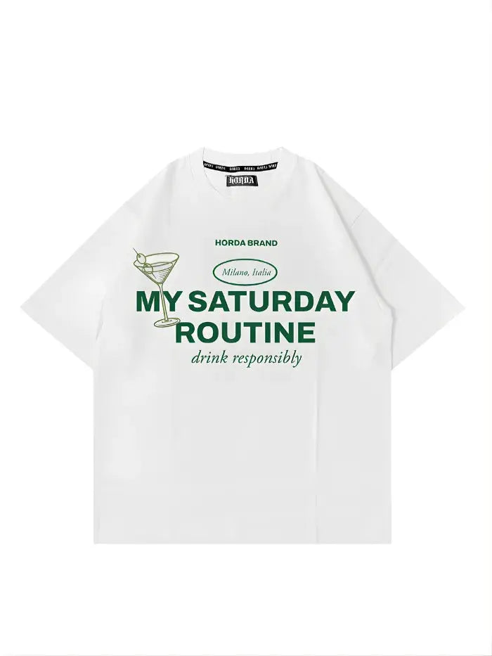 T-Shirt Boxy Fit 200g Made in Italy My Routine - Cotone Premium Heavyweight Horda Brand