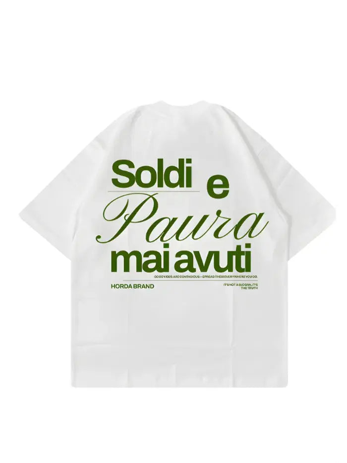 T-Shirt Boxy Fit Oversize 100% Cotone Made in Italy Never Had Horda Brand