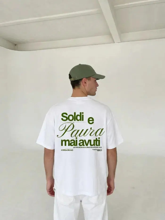 T-Shirt Boxy Fit Oversize 100% Cotone Made in Italy Never Had Horda Brand