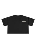 T-Shirt Cropped Basic Nera Donna 100% Cotone – Made in Italy Horda Brand Streetwear