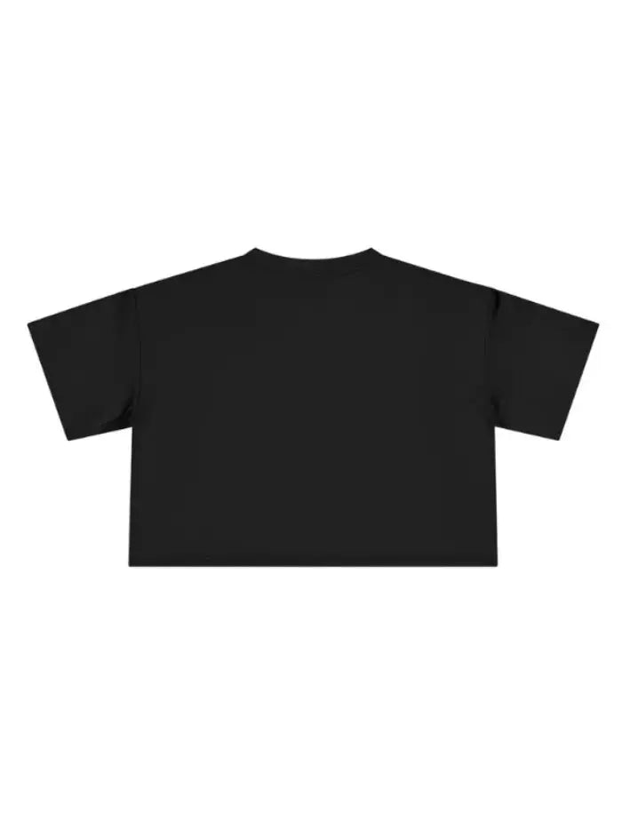 T-Shirt Cropped Basic Nera Donna 100% Cotone – Made in Italy Horda Brand Streetwear