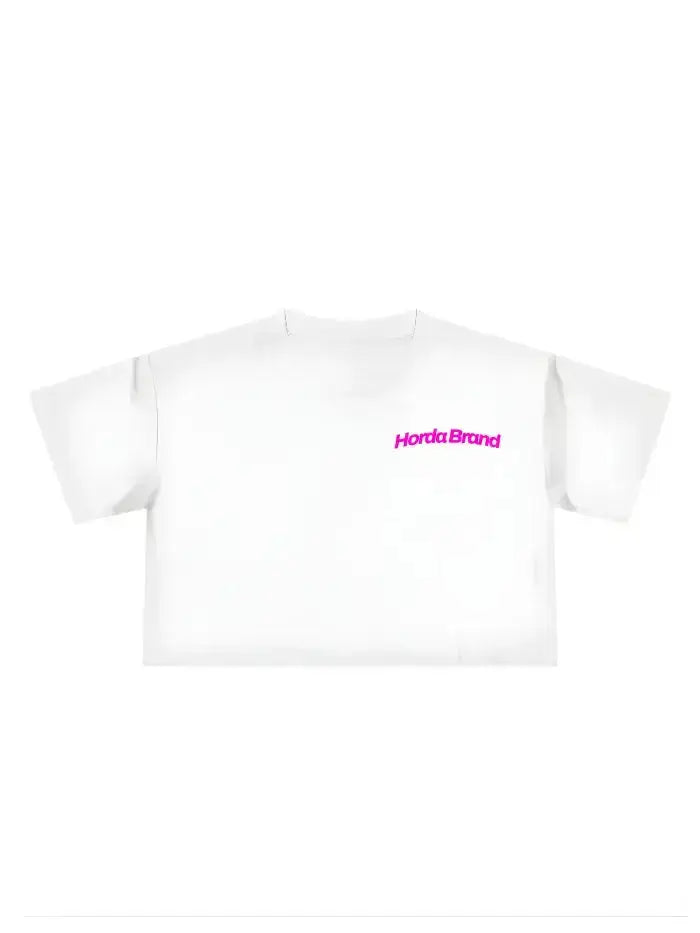 T-Shirt Cropped Donna Intention - 100% Cotone 180g Made in Italy - Horda Brand Streetwear