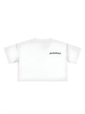 T-Shirt Donna Cropped Basic Bianca Cotone Italiano 100% Horda Brand Streetwear