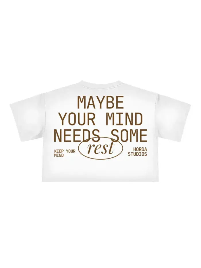 T-Shirt Donna Rest Boxy Fit Cropped 100% Cotone Made in Italy Horda Brand