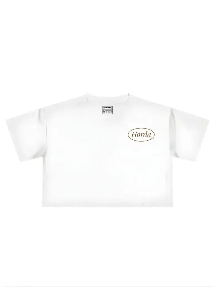 T-Shirt Donna Rest Boxy Fit Cropped 100% Cotone Made in Italy Horda Brand