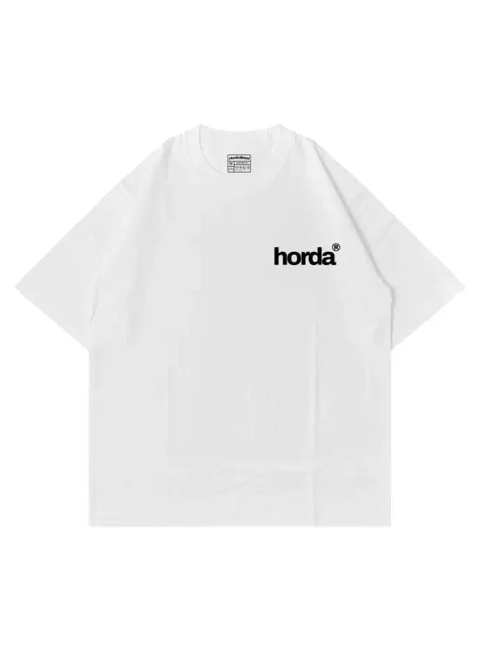 T-Shirt Human Case Boxy Fit Oversize 100% Cotone Made in Italy Horda Brand