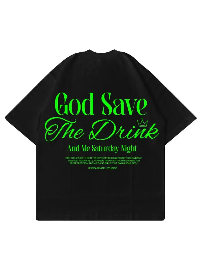 T-Shirt Nera 100% Cotone Made in Italy Save Me Horda Brand