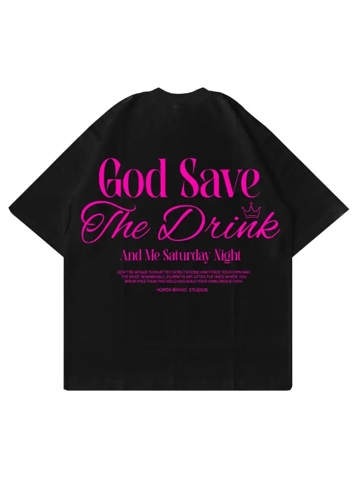 T-Shirt Nera 100% Cotone Made in Italy Save Me Horda Brand