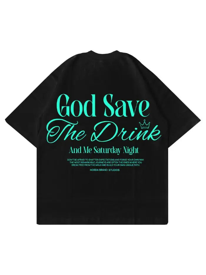 T-Shirt Nera 100% Cotone Made in Italy Save Me Horda Brand