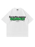T-Shirt Bianca 200gr Oversize Cotone Made in Italy - Pass Horda Brand