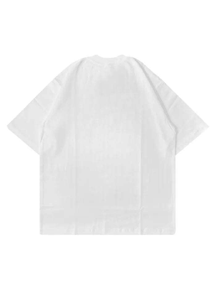 T-Shirt Bianca 200gr Oversize Cotone Made in Italy - Pass Horda Brand