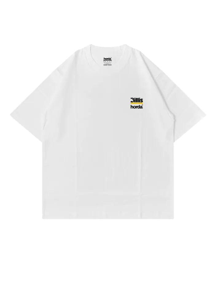 T-Shirt Bianca Boxy Fit Horda x Billis | Made in Italy Horda Brand Streetwear