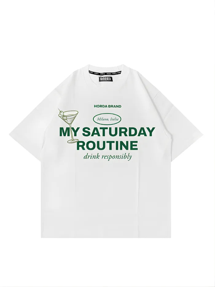 T-Shirt Boxy Fit 200g Made in Italy My Routine - Cotone Premium Heavyweight
