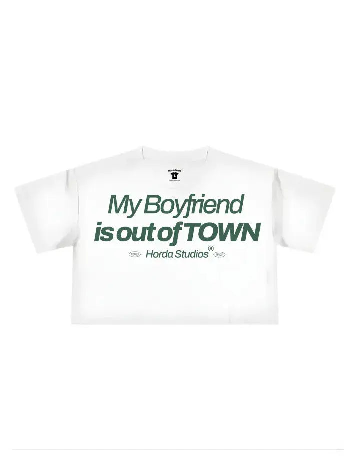 T-Shirt Donna Cropped 200gsm Made in Italy - Out Town Horda Brand