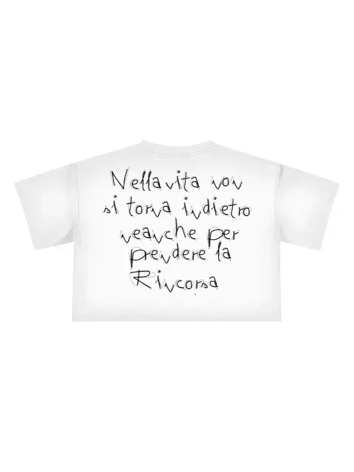 T-Shirt Donna Cropped 200gsm Made in Italy Life Horda Brand