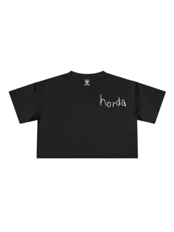 T-Shirt Donna Cropped 200gsm Made in Italy Life Horda Brand