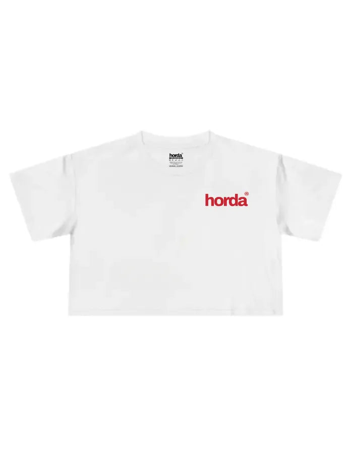 T-Shirt Donna Cropped Fit Bianca - Change | 100% Cotone Horda Brand Streetwear