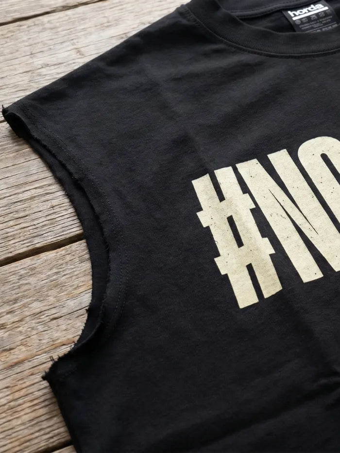 T-Shirt Nera 220gr Oversize Cotone Made in Italy No Rules Horda Brand