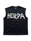 T-Shirt Tank Nera Boxy Fit 200g con tagli a vivo Horda Brand