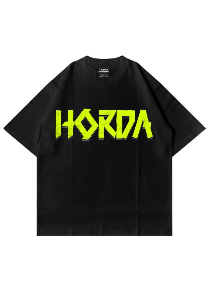 T-Shirt Tapeflow Black Boxy Fit 220 GSM — Horda Brand Horda Brand