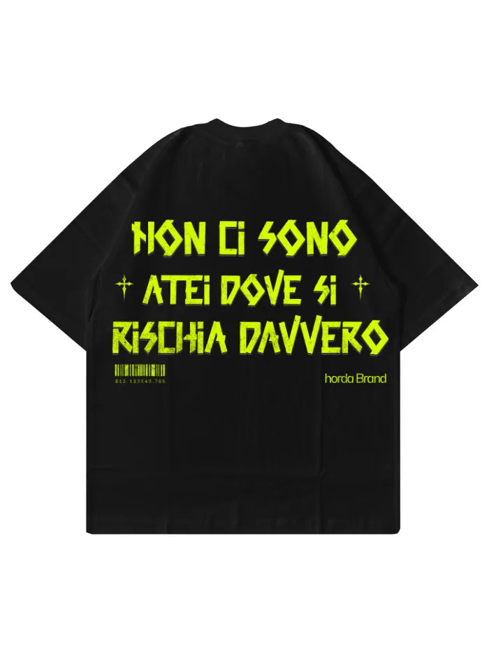 T-Shirt Tapeflow Black Boxy Fit 220 GSM — Horda Brand Horda Brand