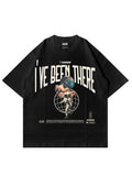 T-Shirt nera 220gr Oversize Cotone Made in Italy - Astro Horda Brand