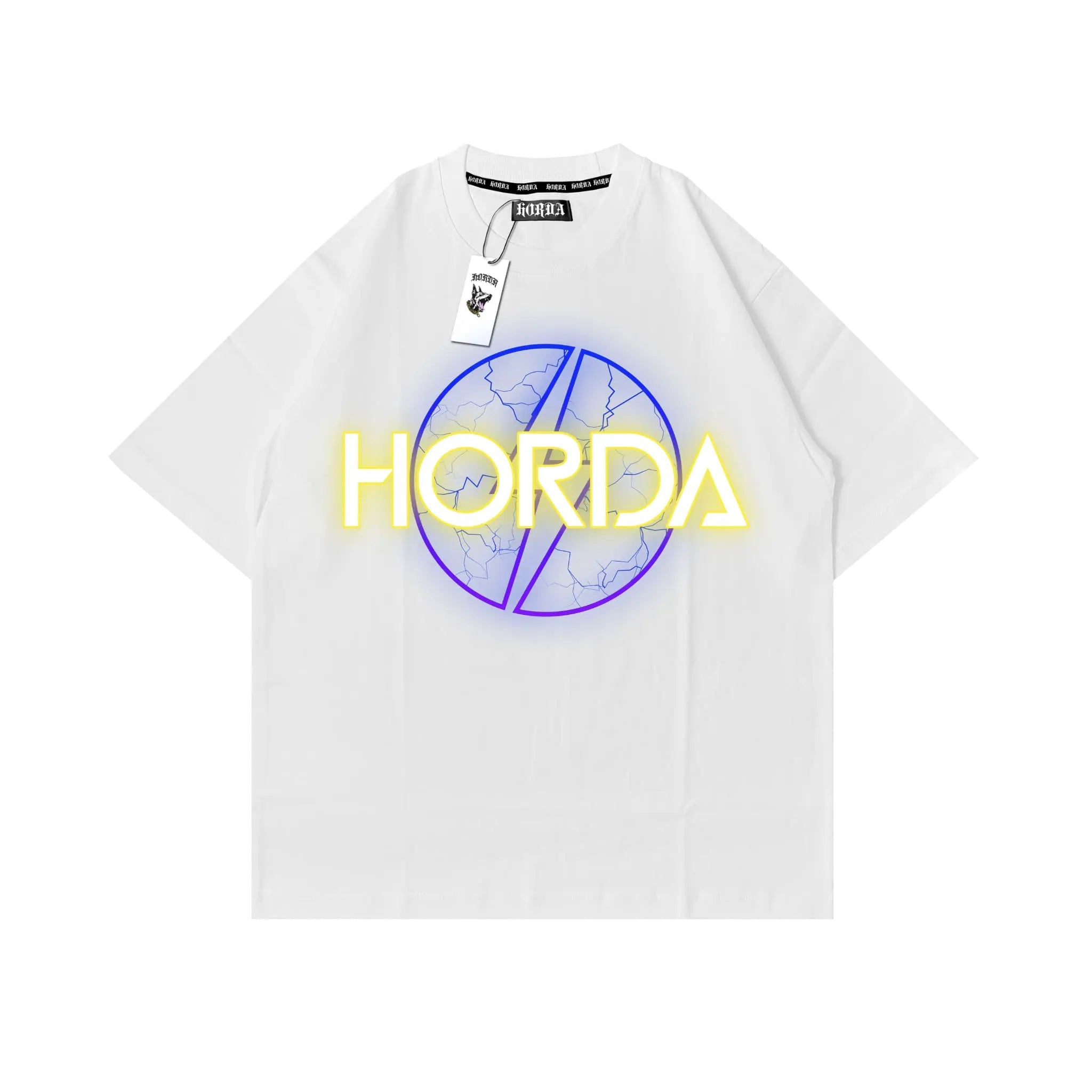 T-shirt 100% Cotone Y2K Blu Aestetichs Horda Brand Streetwear