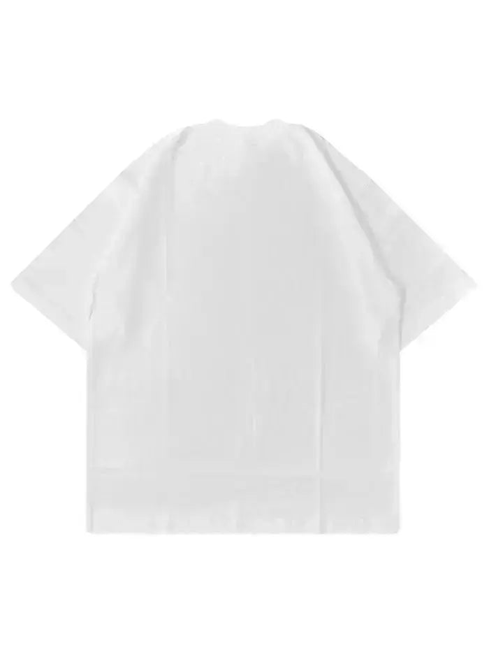 T-shirt 100% Cotone Y2K Blu aestetichs Horda Brand Streetwear