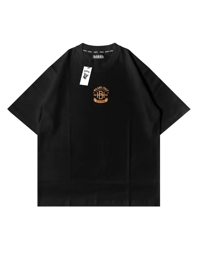 T-shirt Boxy Fit 100% Cotone Resistente Streetwear Italiano - College Horda Brand Streetwear