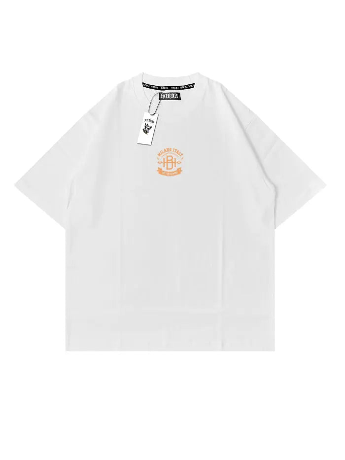 T-shirt Boxy Fit 100% Cotone Resistente Streetwear Italiano - College Horda Brand Streetwear