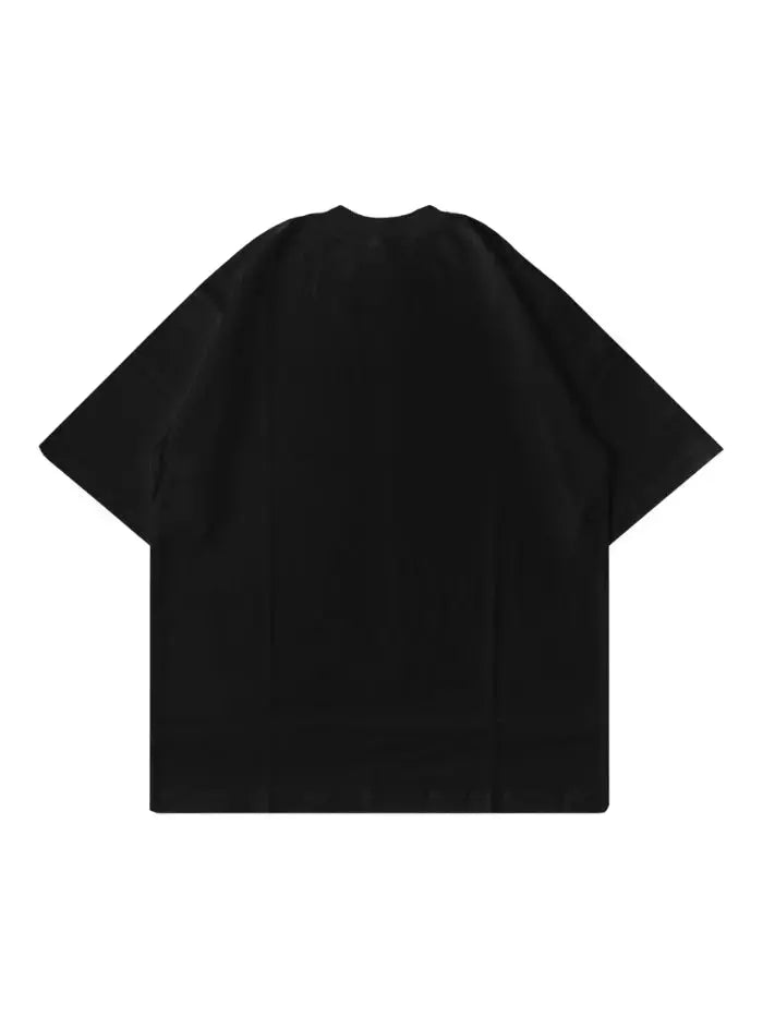 T-shirt Nera Signature Boxy Cotone Italiano Comfort e Stile Horda Brand Streetwear