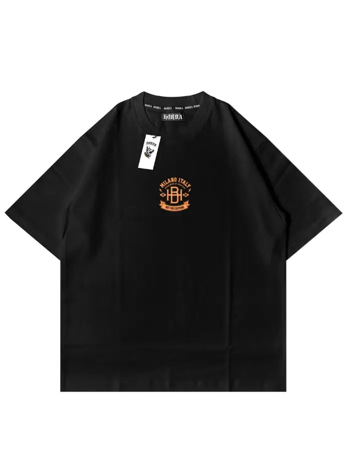 T-shirt Boxy Fit 100% Cotone Resistente Streetwear Italiano - College Horda Brand Streetwear