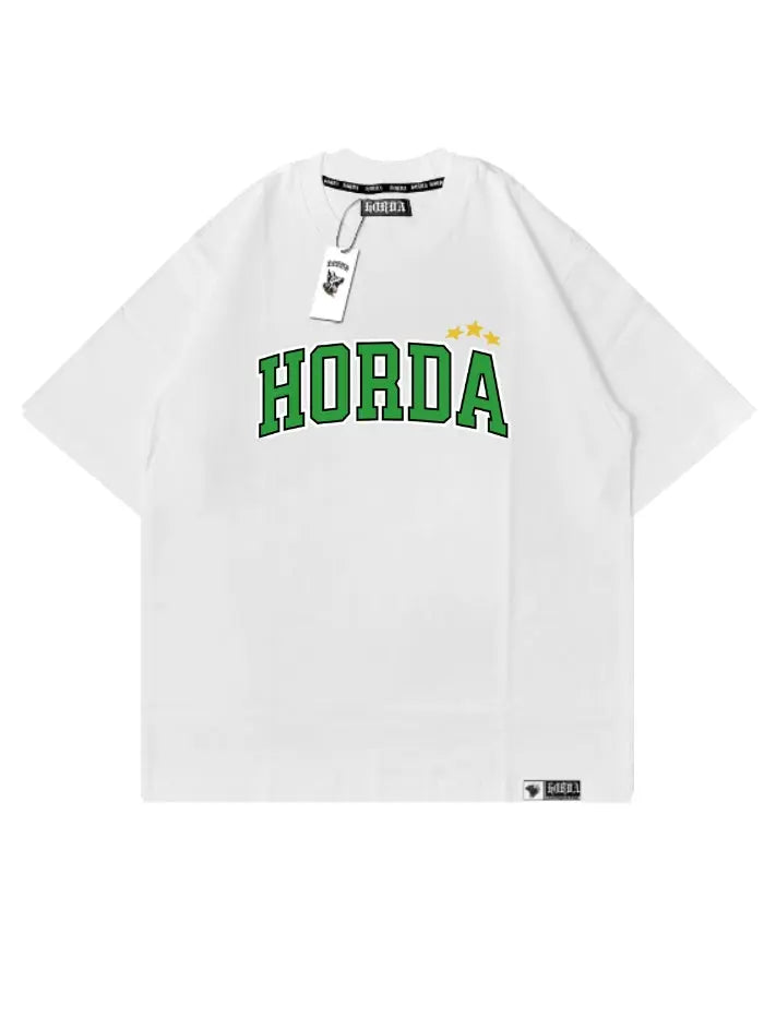 T-shirt Boxy Fit 220g in Cotone Premium College – Made in Italy Horda Brand Streetwear