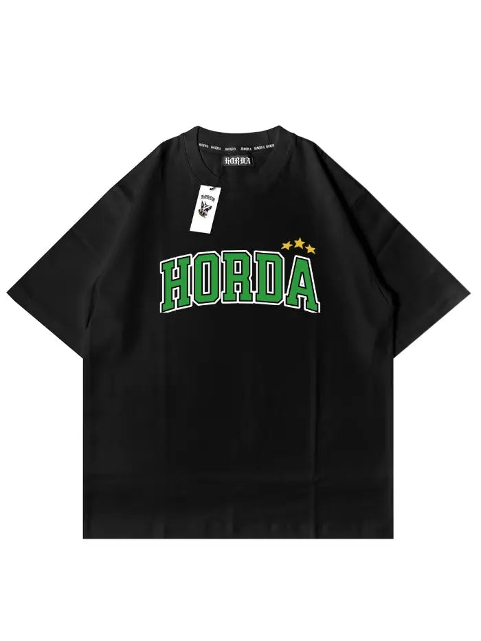 T-shirt Boxy Fit 220g in Cotone Premium College – Made in Italy Horda Brand Streetwear