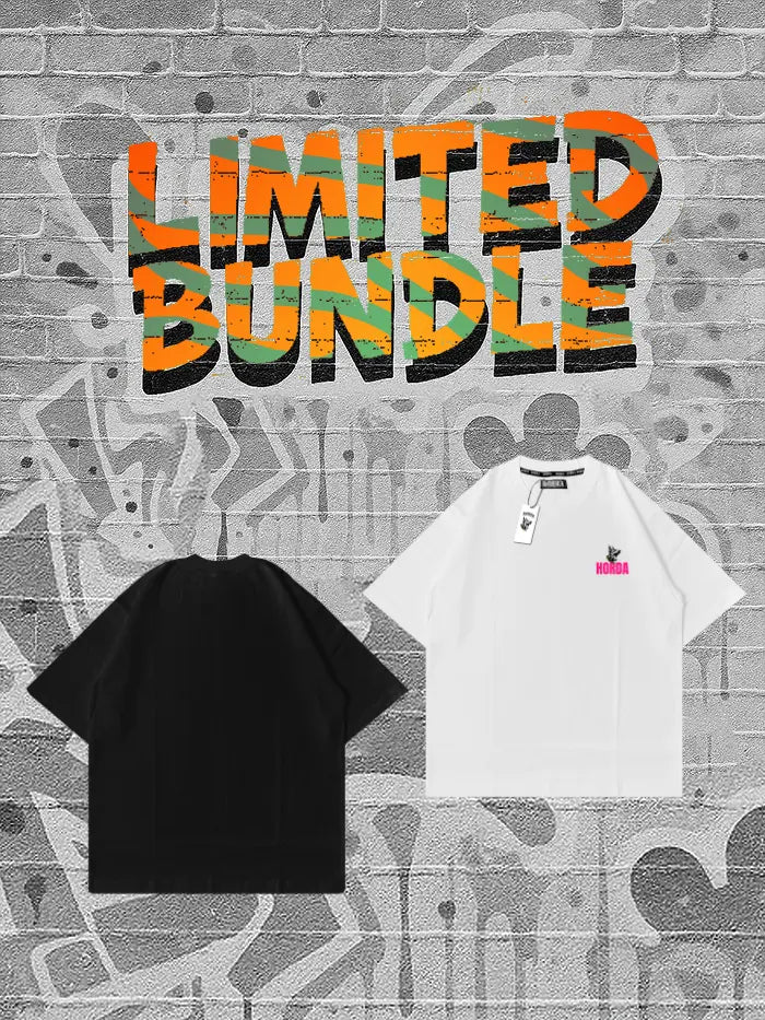 T-shirt Bundle Taped & X3 Fucsia Horda Brand Streetwear