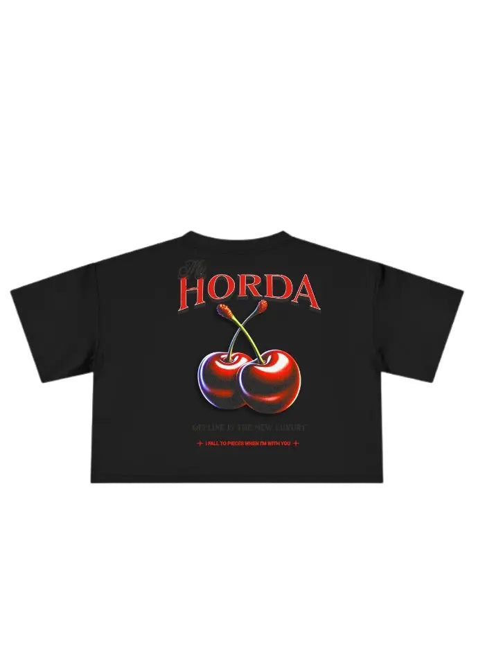 T-shirt Cropped 100% Cotone Made in Italy Cherry Horda Brand Streetwear