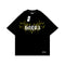 T-shirt Nera 100% cotone Boxy Fit Lightning clothing Horda Brand Streetwear