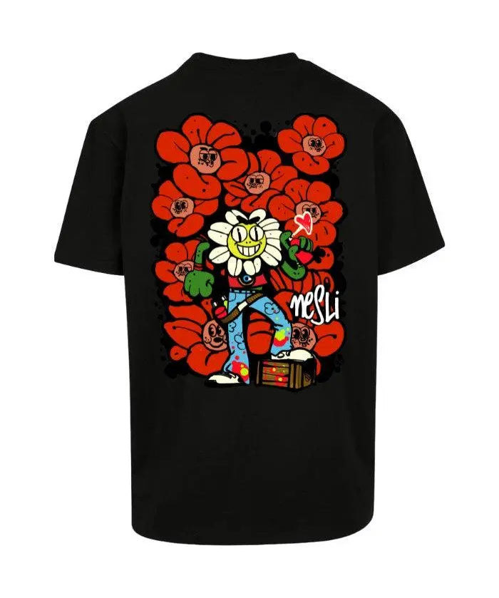 T-shirt 100% cotone in collaborazione tra Horda Brand e Nesli nera - Horda Brand Streetwear