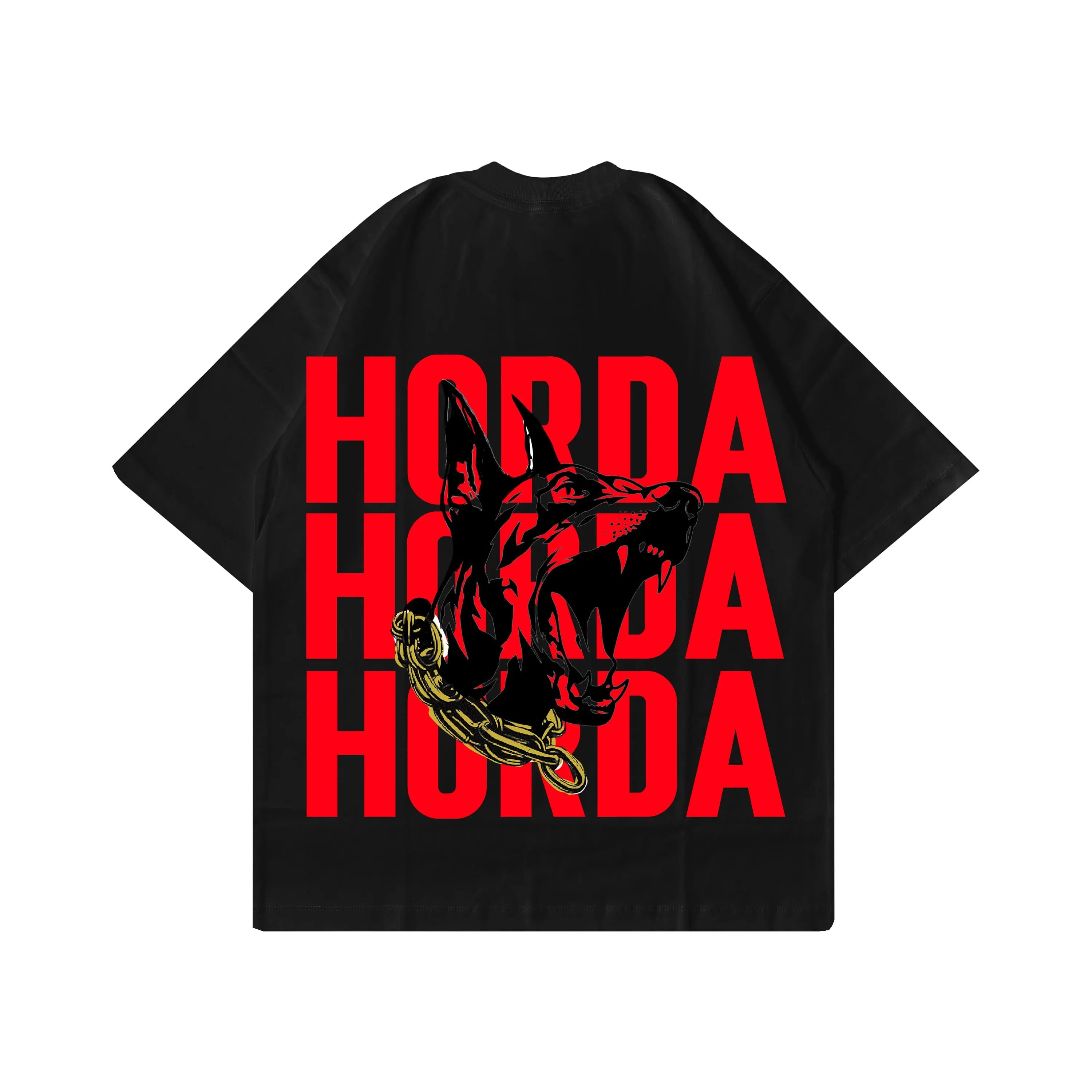 T-shirt Urban Outfitters oversized Tee Nera 100% Cotone Boxy Fit Horda X3 Horda Brand Streetwear