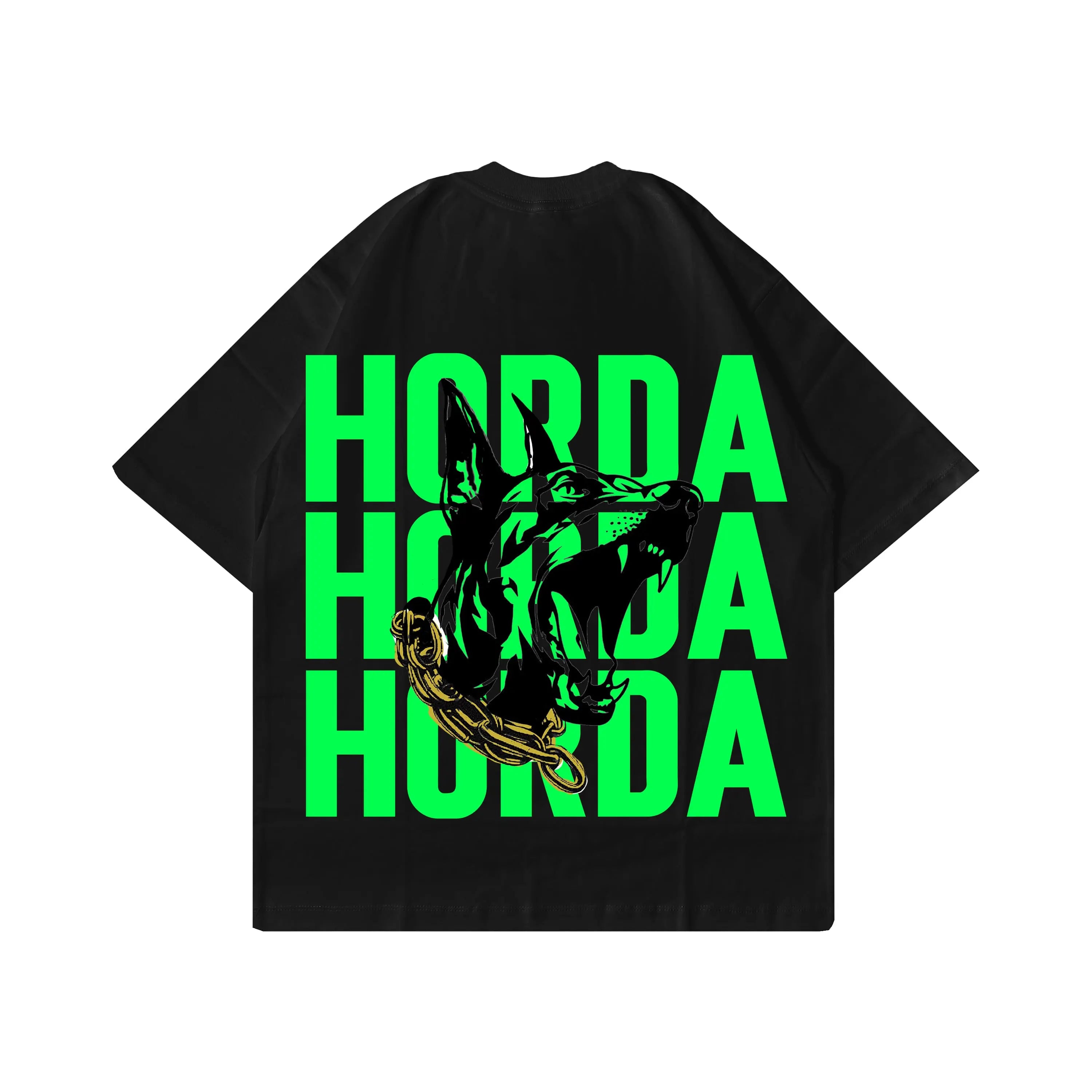 T-shirt Urban Outfitters oversized Tee Nera 100% Cotone Boxy Fit Horda X3 Horda Brand Streetwear