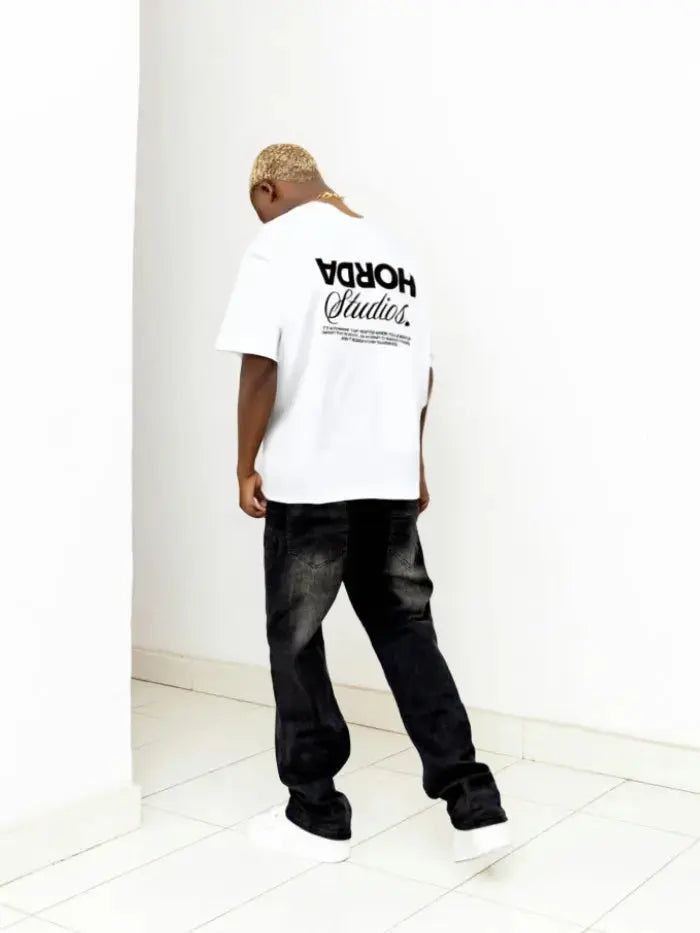 T-shirt "Reverse" 100% Cotone Vestibilità Oversize Made in Italy Horda Brand Streetwear