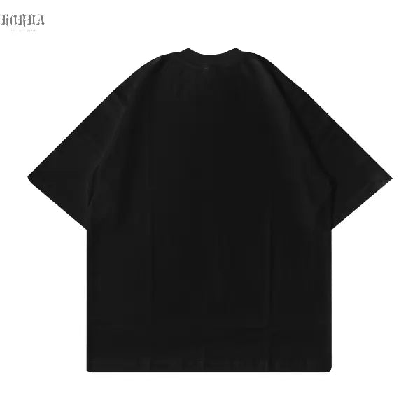 T-shirt signature 100% cotone nero Horda Brand Streetwear
