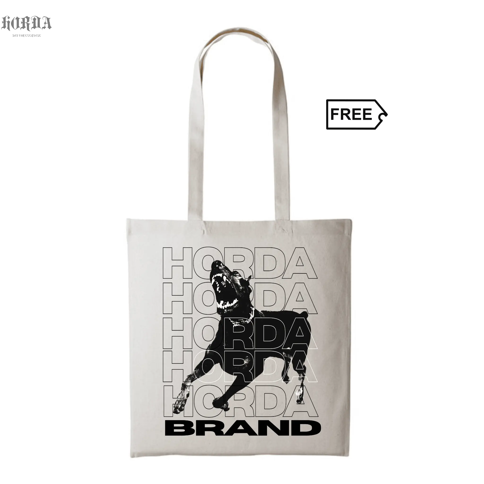 T-shirt signature 100% cotone nero Horda Brand Streetwear