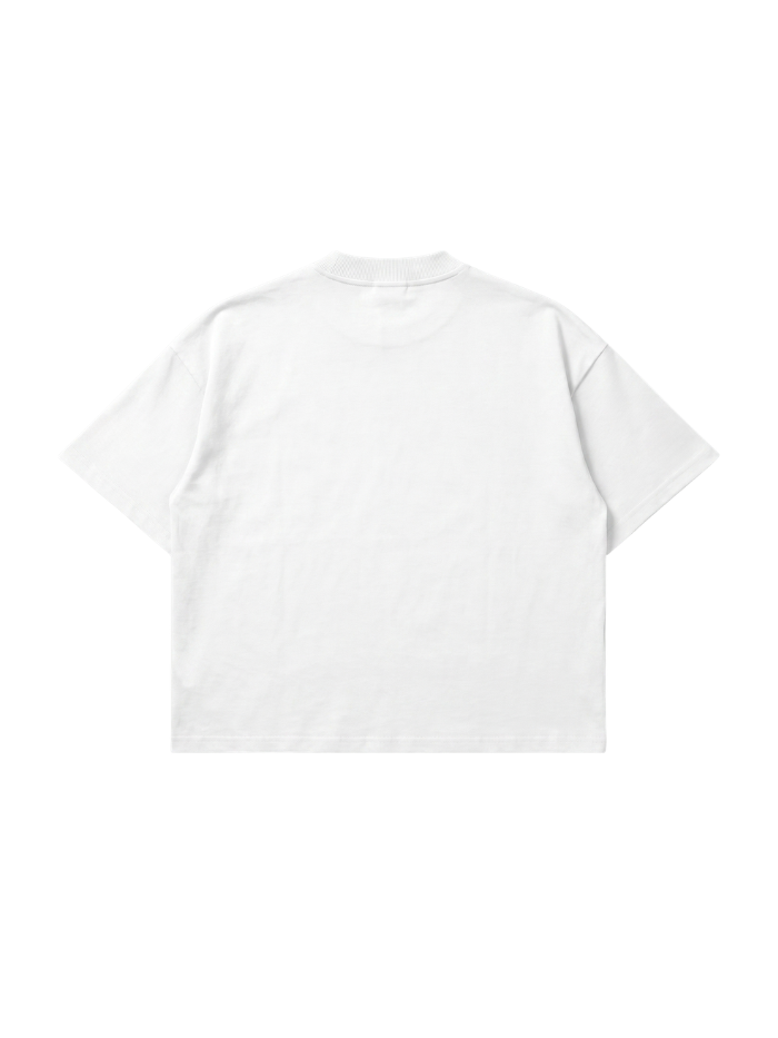T-shirt Bianca Boxy Fit 200gsm "First Line" - Horda Brand Horda Brand Streetwear