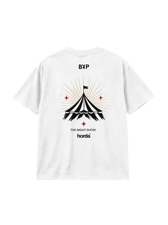 T-shirt Bianca Regular Fit Horda x BYP 200g – Black Circus Horda Brand Streetwear