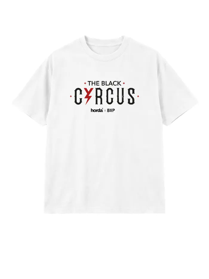 T-shirt Bianca Regular Fit Horda x BYP 200g – Black Circus Horda Brand Streetwear