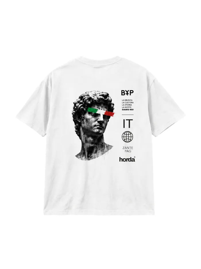 T-shirt Bianca Regular Fit Horda x BYP 200g – Made in Italy Horda Brand Streetwear