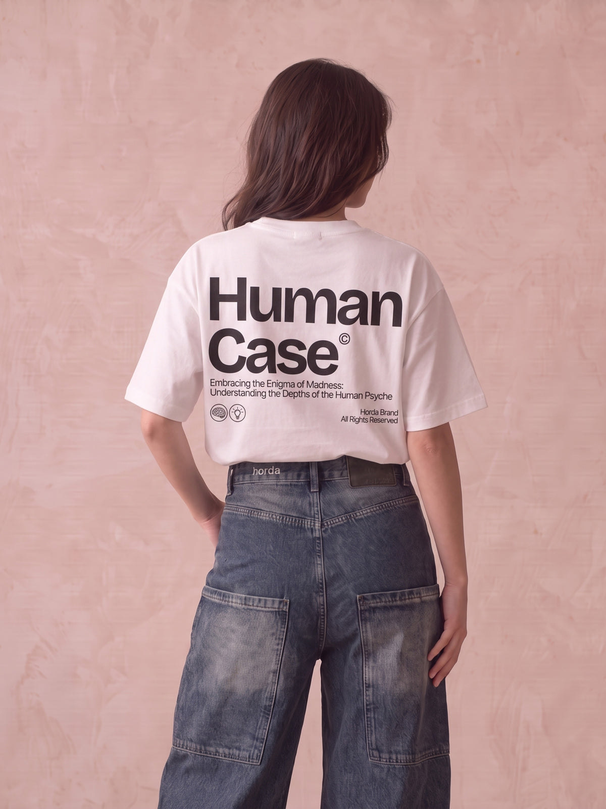 Damen Crop T-Shirt Human Case