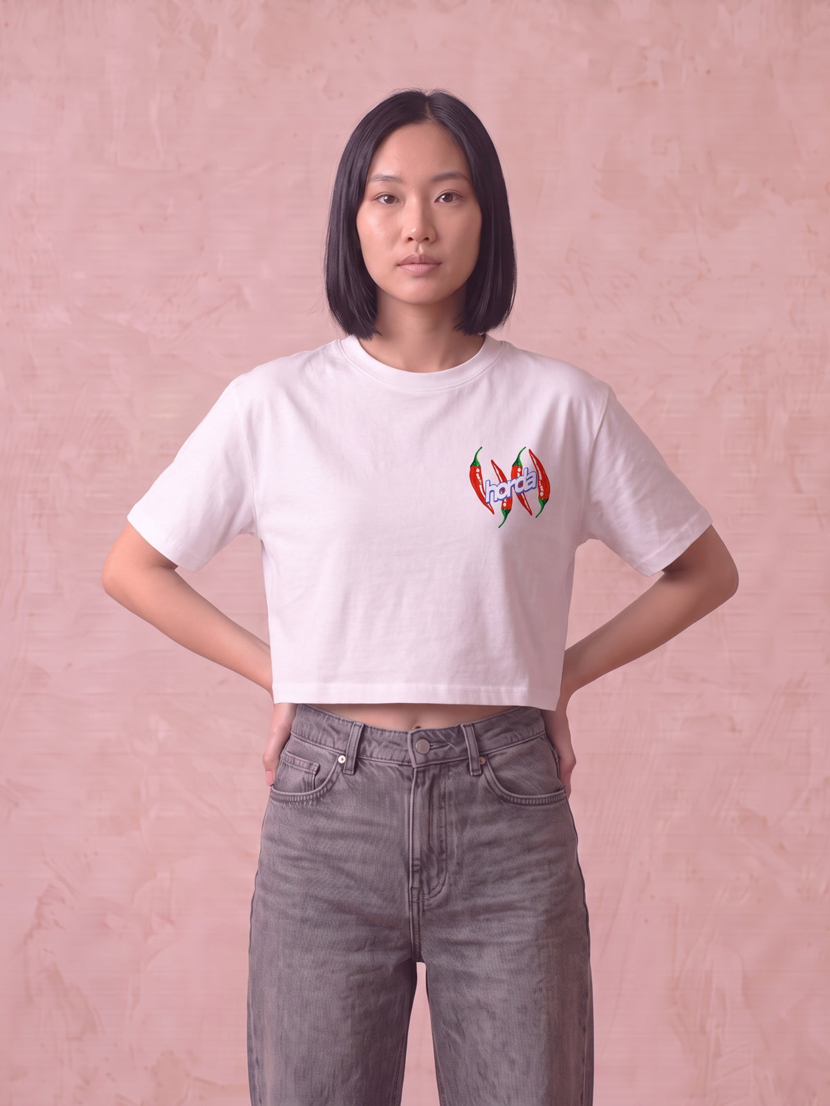 Damen Crop T-Shirt Spicy 180g