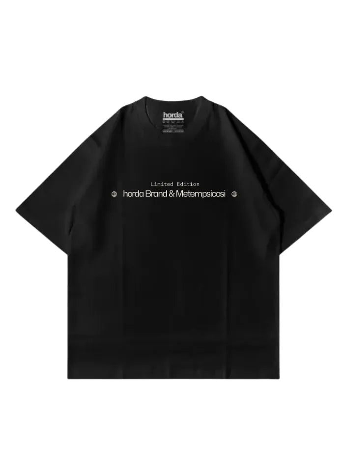 T-shirt Nera 200 Grammi Horda & Metempsicosi Horda Brand Streetwear